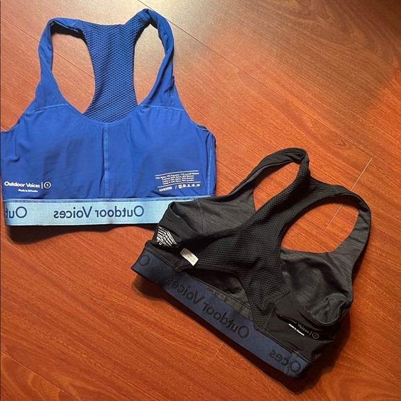Outdoor Voices *Bundle Blue and Black Sports Bras Small - Picture 5 of 9
